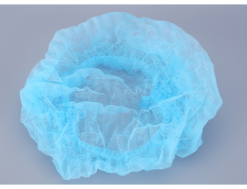 Houchuang Disposable Dustproof Cap [Next Day Delivery in Beijing] Non-woven Strip Dustproof Anti-Hair Loss Cap 21-inch Blue Double Rib 100pcs 3