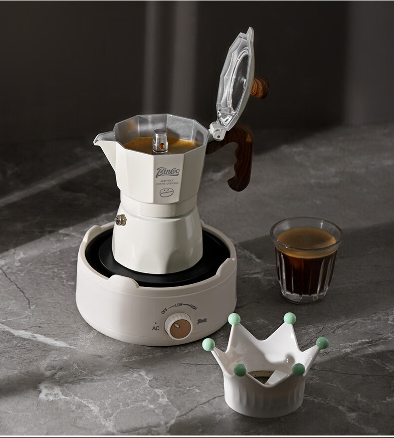 Bincoo Dual-Valve Moka Pot, Multi-Serving Household Small Espresso Maker, Italian Coffee Machine, Coffee Brewing Equipment 13
