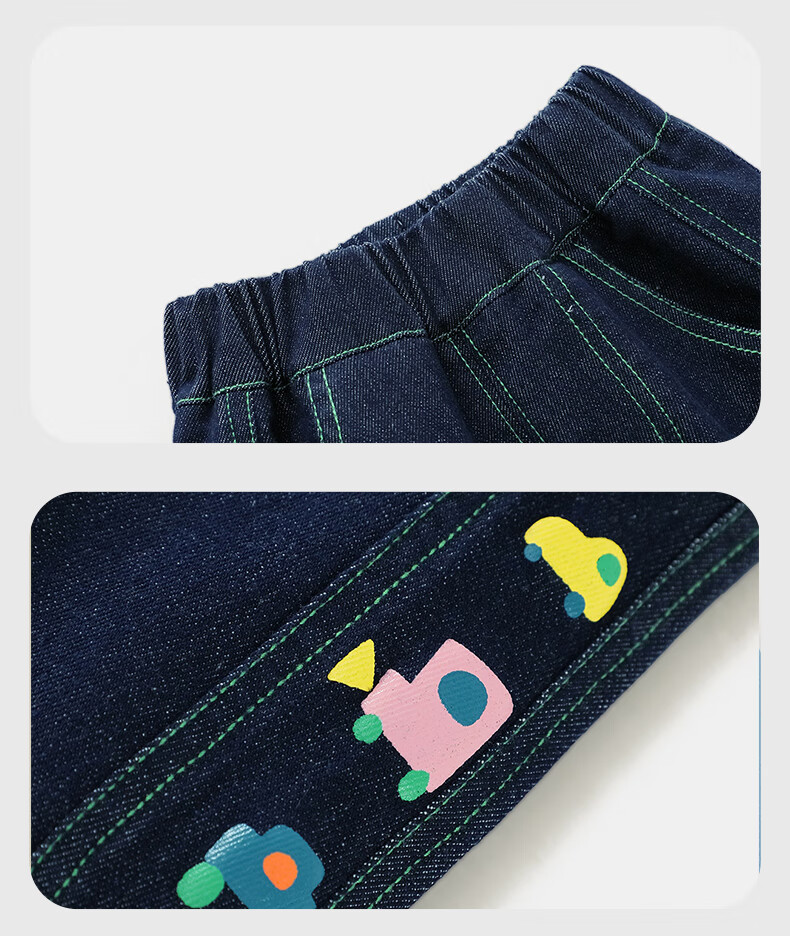 Ciciibear [Color-Fast] Ciciibear Boys' Jeans, Spring 2024 New Style, Children's Casual Pants, Baby Boy Tapered Trousers 15