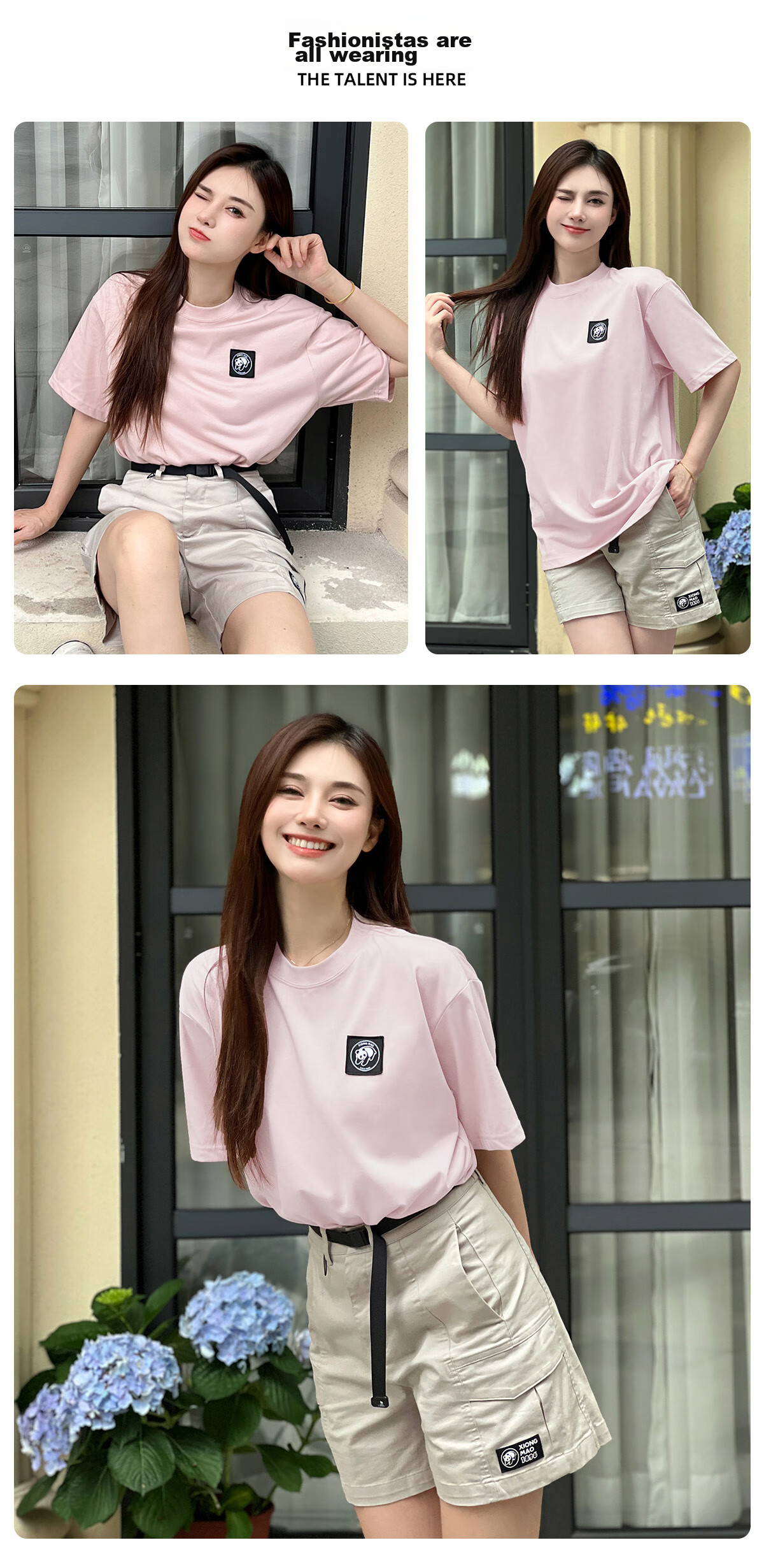 CAMEL Outdoor Unisex Casual Short-Sleeve T-Shirt, Round Neck, Cool And Breathable Top [Panda Collaboration], A34BA6K170 1