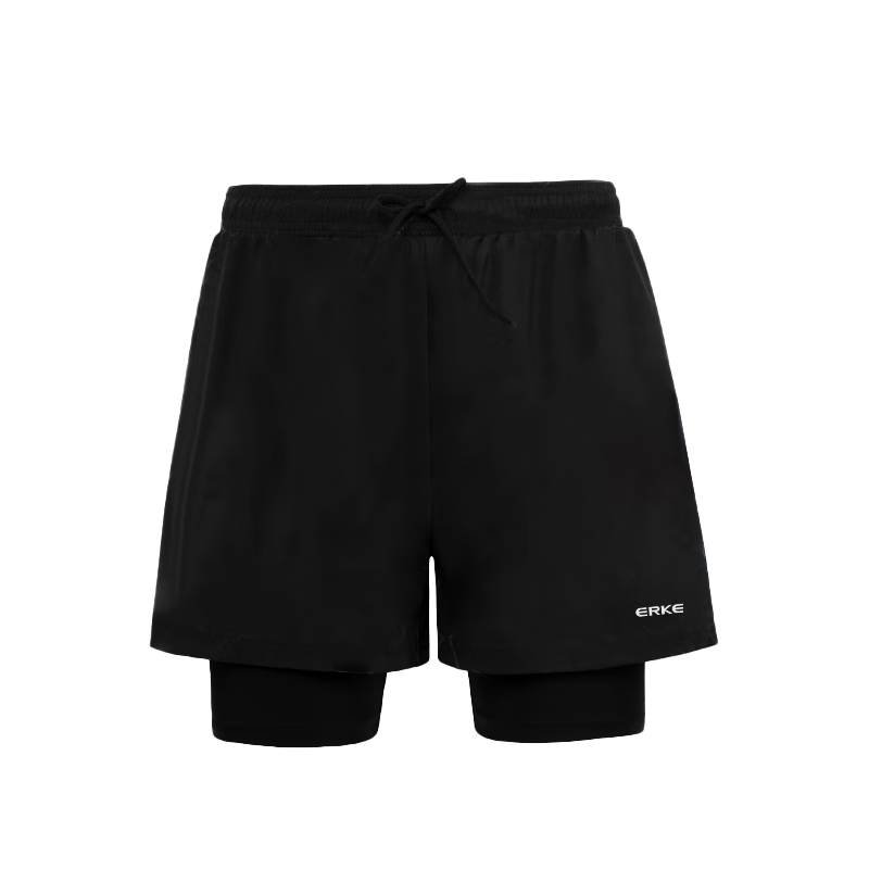 ERKE Men's Swim Trunks, Double-Layer Anti-Embarrassment Boxer Briefs, Loose-Fitting Quick-Dry Vacation Beach Shorts, Hot Spring Bathing Suit, Swimming Gear