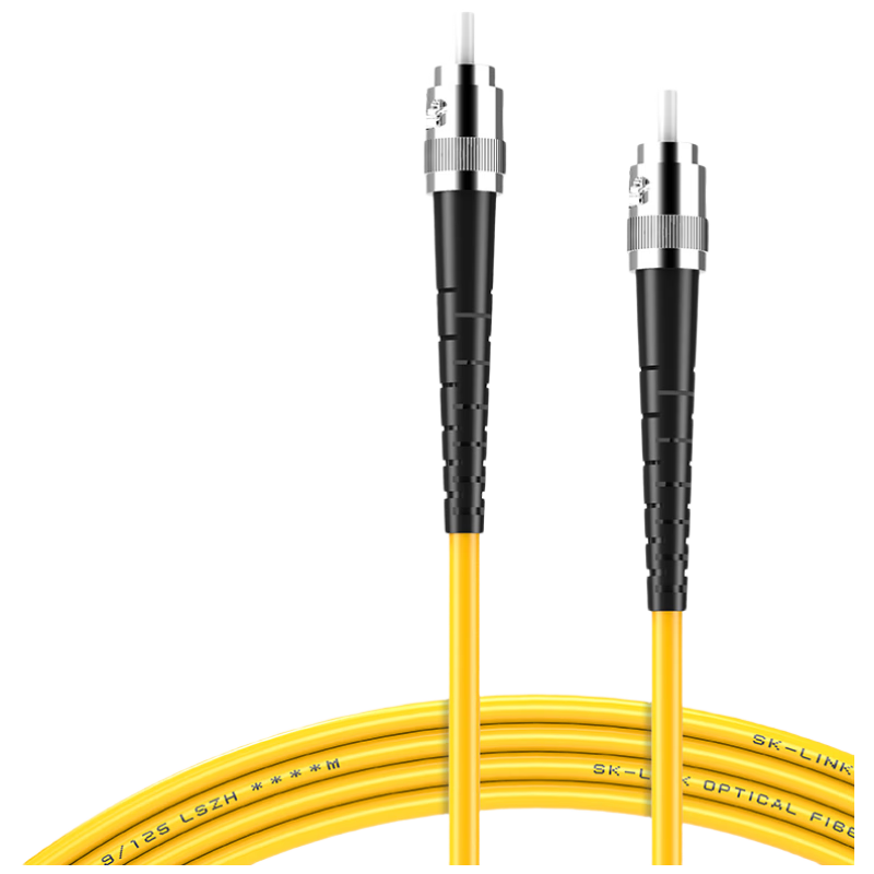 SK-LINK Fiber Optic Patch Cable, ST-ST Telecom-Grade Single-Mode Single-Core Gigabit And 10Gbps UPC Fiber Optic Cable, 9/125um Optical Cable Pigtail, Low Smoke Zero Halogen, 1 Meter, SK-TXSM