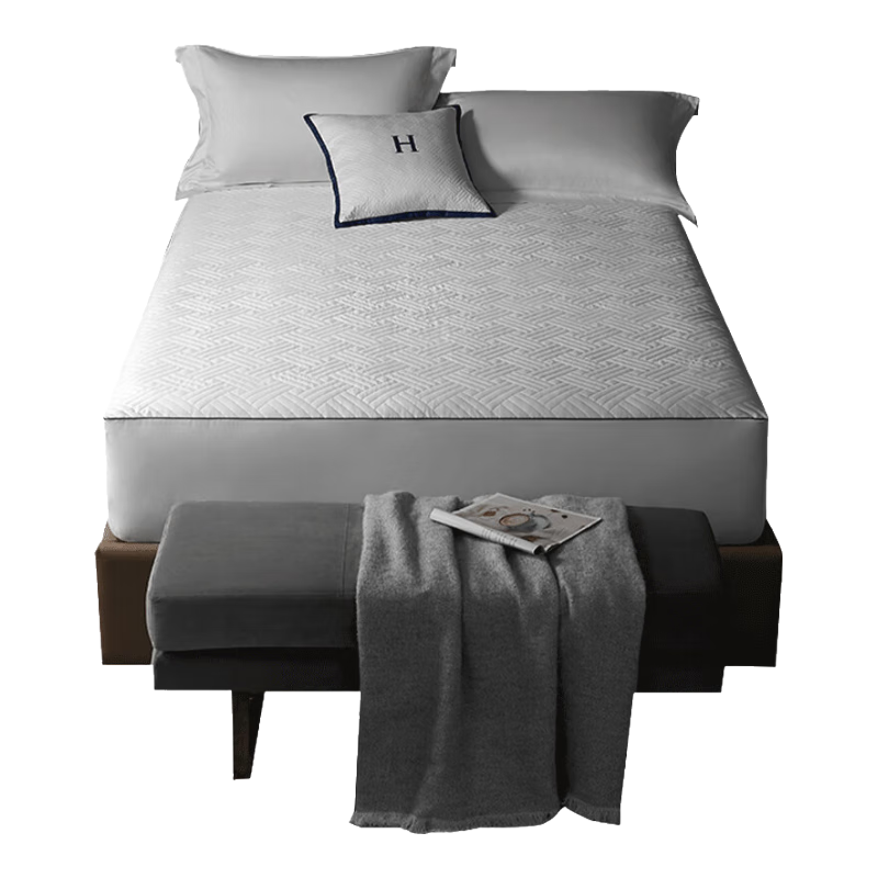 Canasin Hilton Fitted Sheet, 80s Pure Cotton Anti-Dirty Bed Cover, Non-Slip Mattress Protector, Protective Cover, 1.8x2 Meters