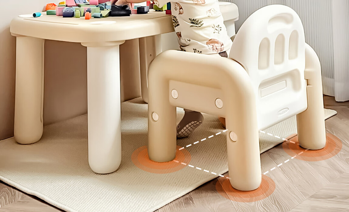 Yuelianggushi LUNASTORY Baby Desk And Chair, Children's Study Table, Chubby Table, Montessori Small Table, Peanut Table, Kindergarten-Specific Single Desk 9