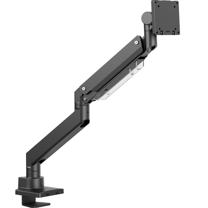 Brateck Beihu Monitor Stand, Mechanical Arm, Computer Stand Desktop Clamp Base, Heavy-Duty Screen Riser E600 Black 17-49 Inch, Suspended Arm