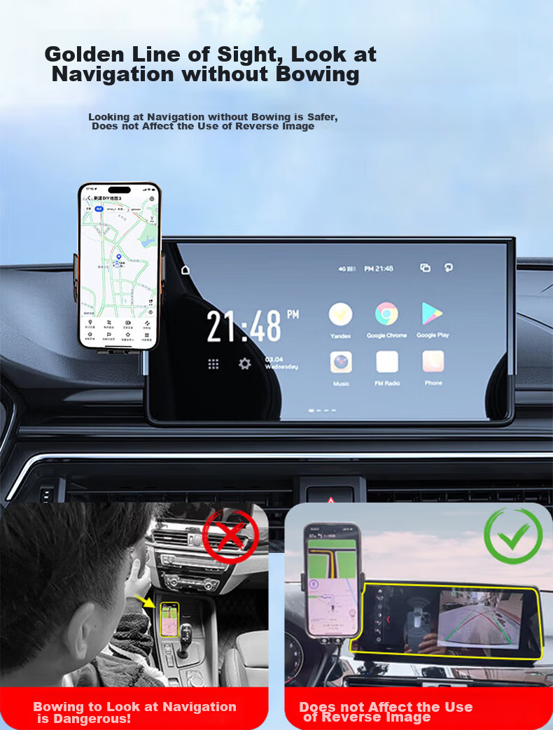Feimiao, Specially Designed for Audi Car Phone Mounts, New Q5L A4L A5, Wireless Charging Screen Model, Navigation Mount 9