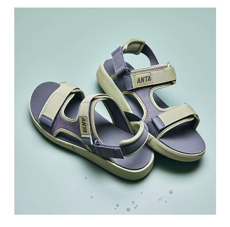 Anta Men's Summer Lightweight Breathable Sandals Soft Sole Casual Sports Beach Slippers 29