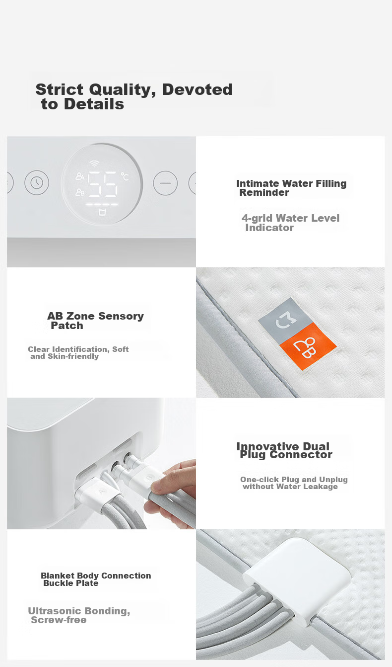 MIJIA Dual-Person Smart Rapid Heating Silent Electric Blanket with Remote Control, Left And Right Dual Control, Water Heating Blanket, 1.5 Meters 17