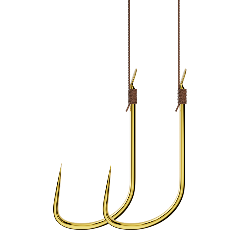 Xiaofengxian Double Hook Fishing Line with Strong Hook for Crucian Carp, 12 Sets Ready-Made Fishing Line Hook Set for Crucian Carp Fishing