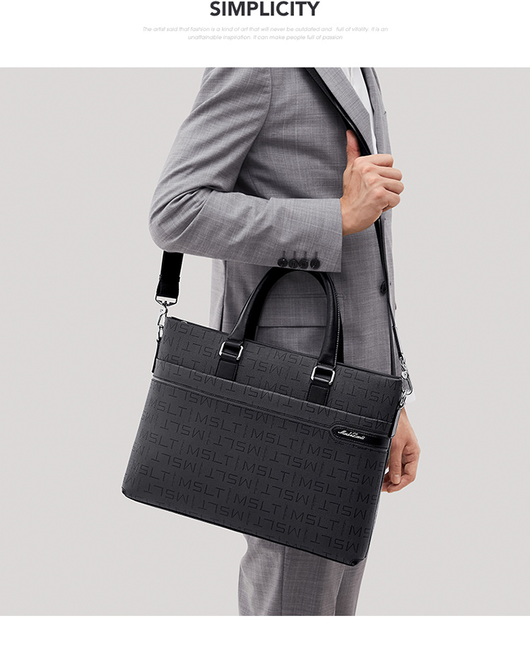 MashaLanti Men's Business Briefcase, Large Capacity Office Handheld Laptop Bag, High-End Practical Father's Day Gift 5