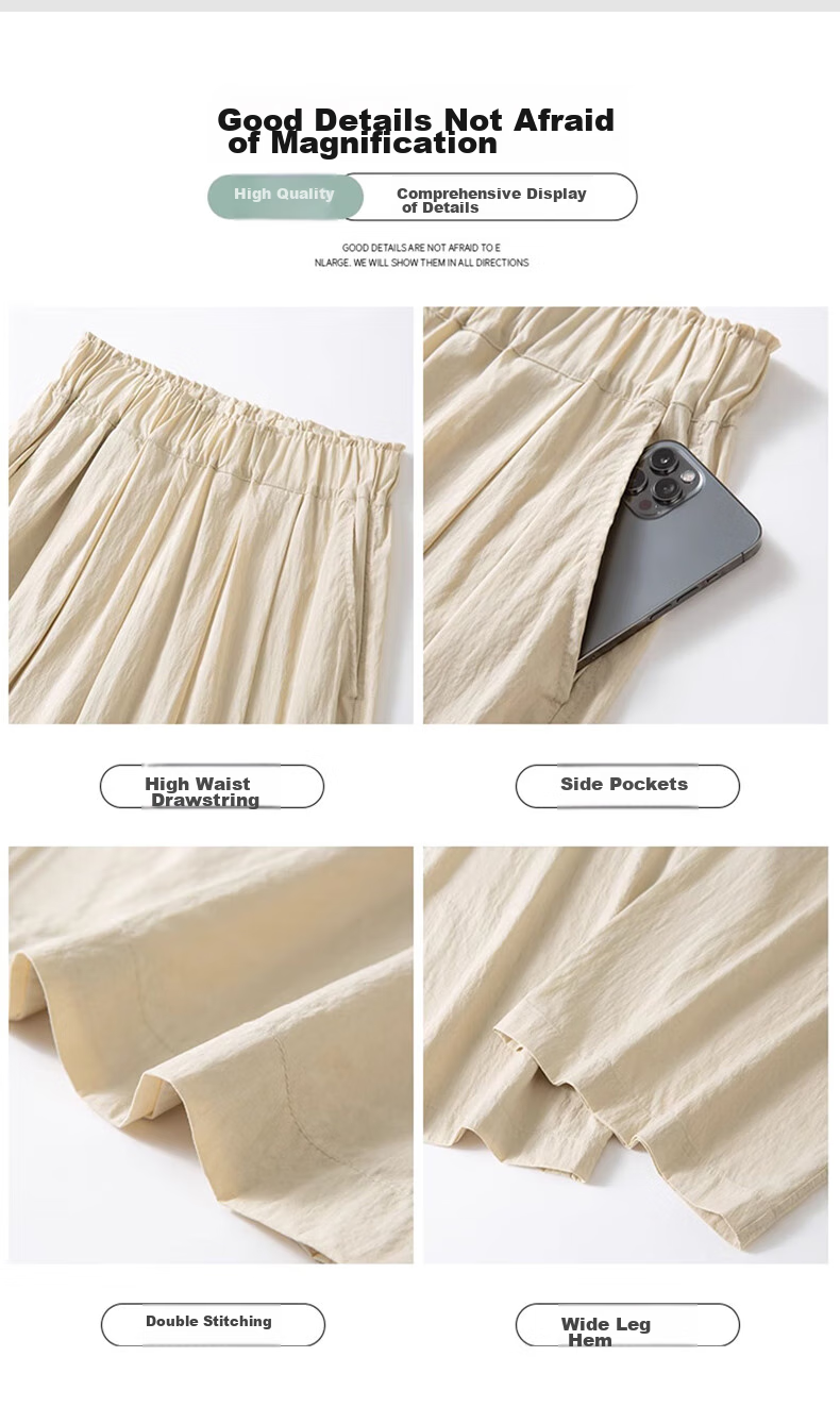 Ziyouxi Yamamoto Skirt Pants for Women, Summer 2026 New Style, High-Waisted Slimming A-Line Skirt, Casual Petite Ice Silk Wide-Leg Pants M 9