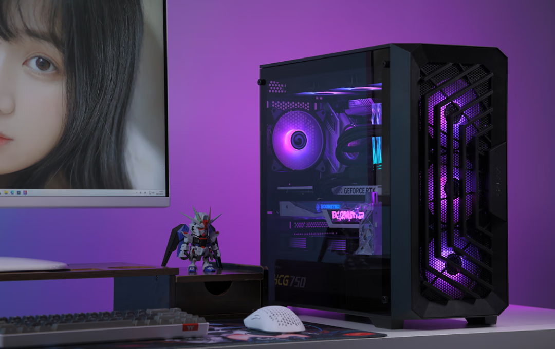 GALAX Voyager Gaming Office Desktop Computer Case (M-ATX Motherboard/Full Mesh Panel/Supports 360mm Water Cooling/Compatible with Long Graphics Cards/11 Fan Slots) 3