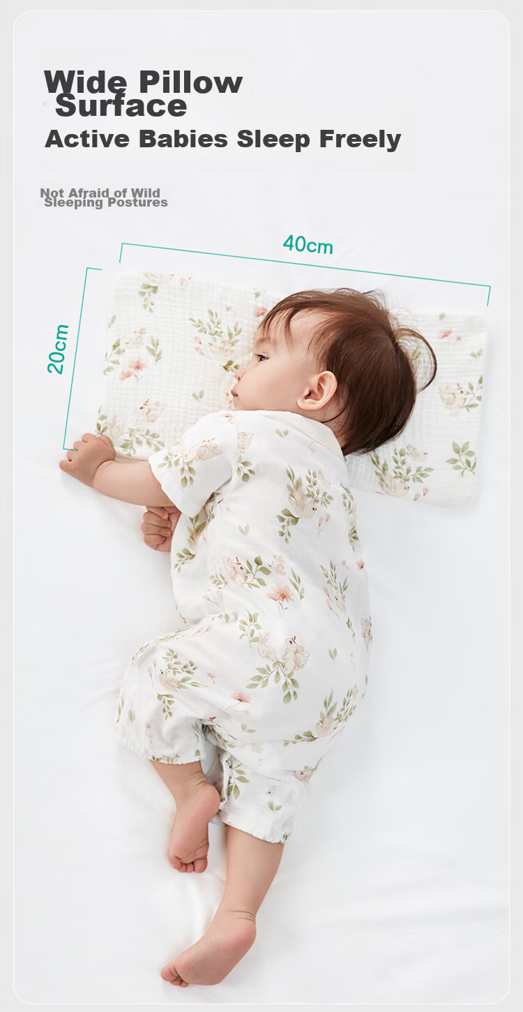 PurCotton Kids Pillow Baby Class A Antibacterial Neck Protection Biobased Soft Safe Baby Pillow 9