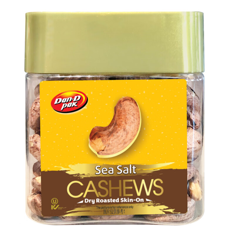 丹帝（DAN.D.PAK）【山姆同厂】盐味带皮紫衣腰果 250g 越南进口坚果仁休闲出游零食