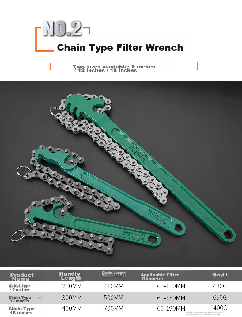 GREENER 12-Inch Belt Filter Cleaner, Household Wrench, Oil Machine Filter Tool, Filter Element Removal And Installation Non-Slip Wrench + 20 Hot Shrink Tubes 8