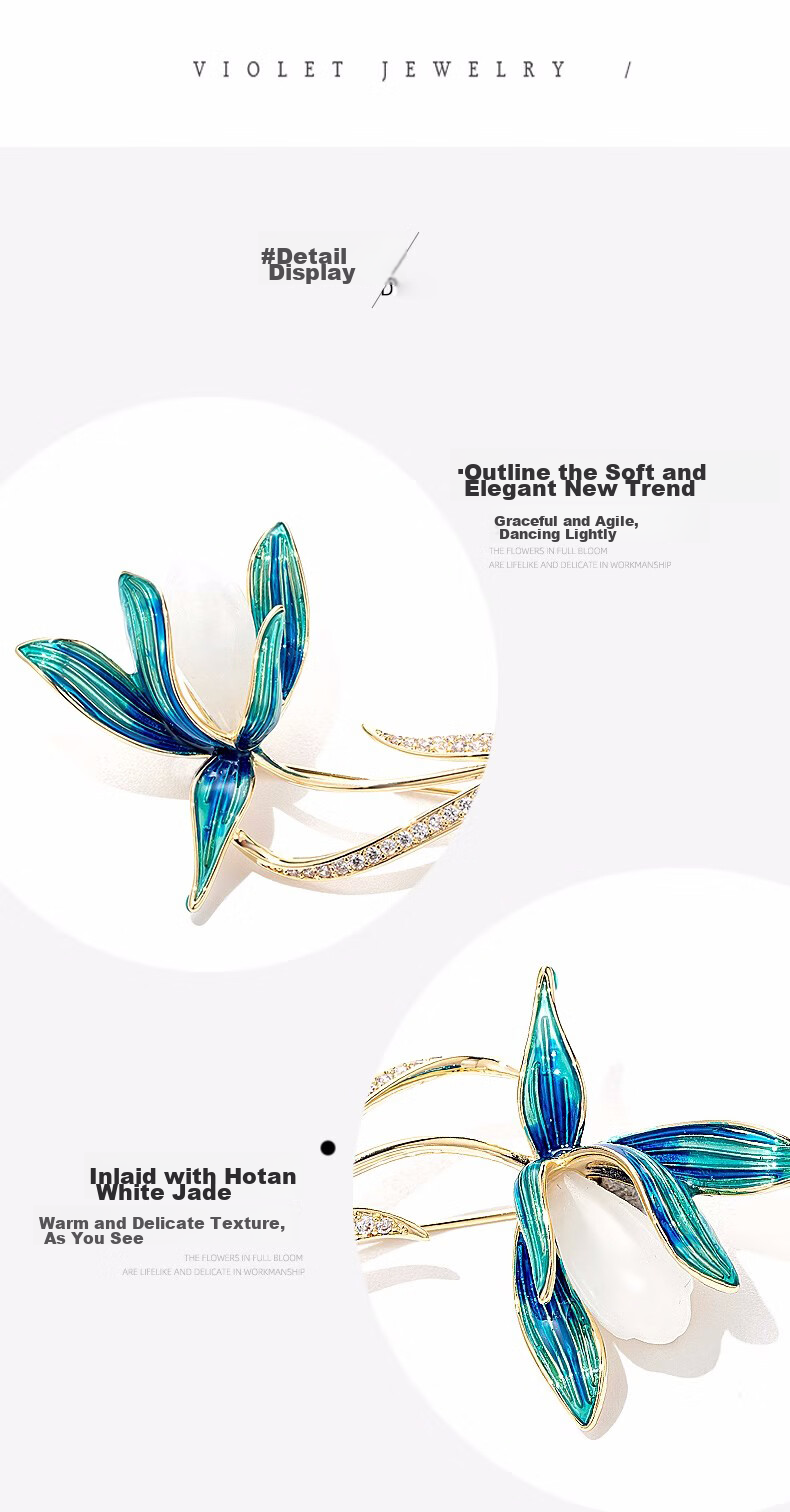 Qlady Magnolia Pearl Brooch, High-End Women's Luxury Elegant Corsage, Scarf Pin, Accessory, Mid-Autumn Festival Birthday Gift 7
