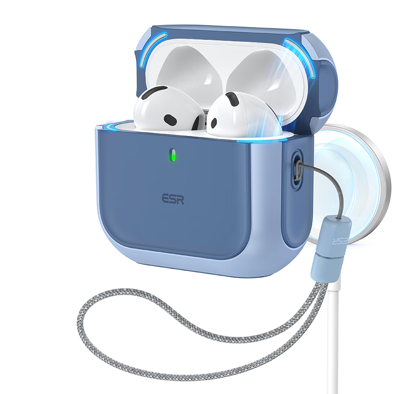 ESR AirPods 5/4 Protective Case, Apple Earphone Case, 2026 New Model, Noise-Cancelling Earphone Shell, MagSafe Magnetic, Wireless Charging Compatible, Bluetooth, Anti-Slip, Shockproof