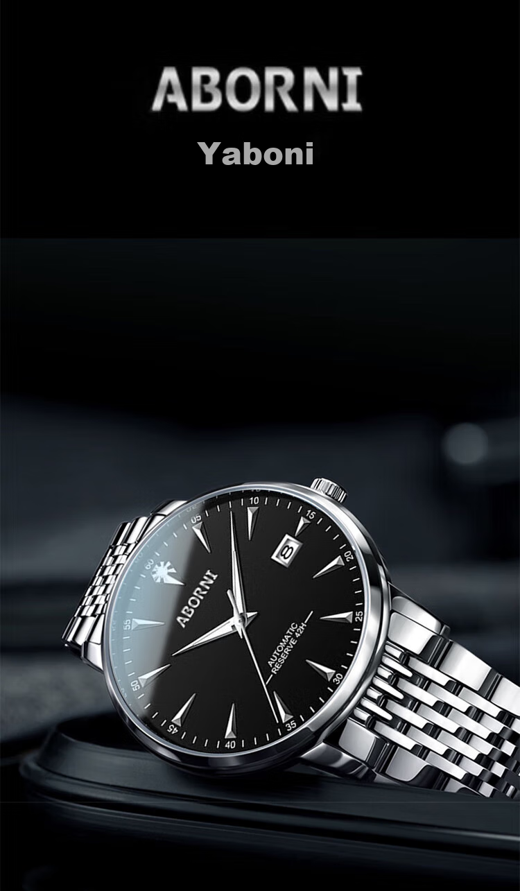 ABORNI Quartz Watch for Men, Mechanical Feel, Business Casual, Fashionable Chinese Watch, New Year's Gift for Boyfriend Or Husband 19