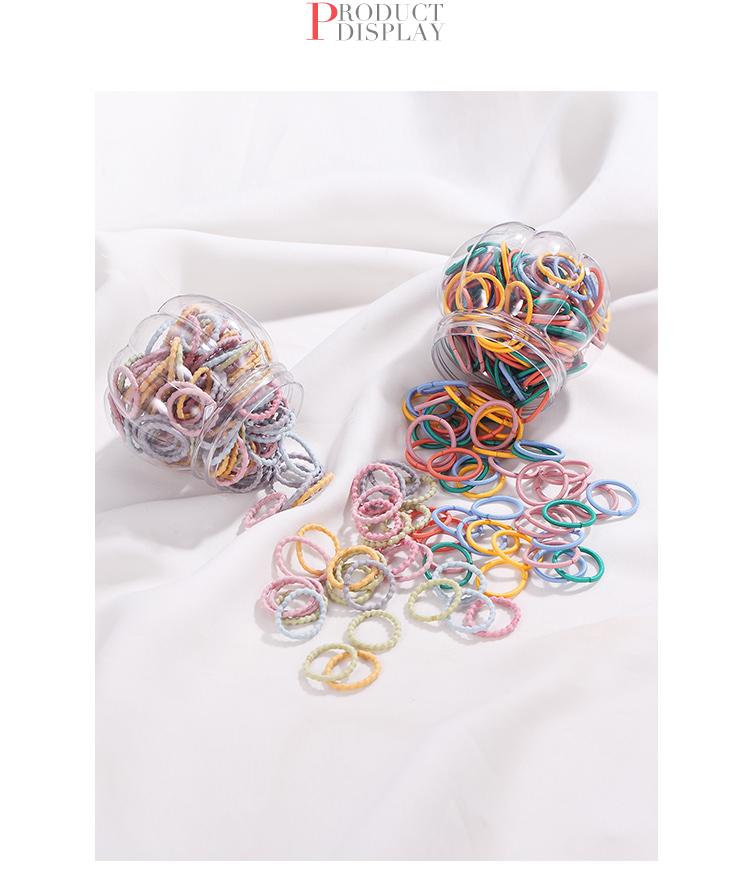 CHIMERA 2 Jars of Children's Hair Ties, Gentle on Hair, Hair Accessories, Fresh And Cute Hair Bands, Hair Rings for Girls, Mid-Autumn Festival Gift 5