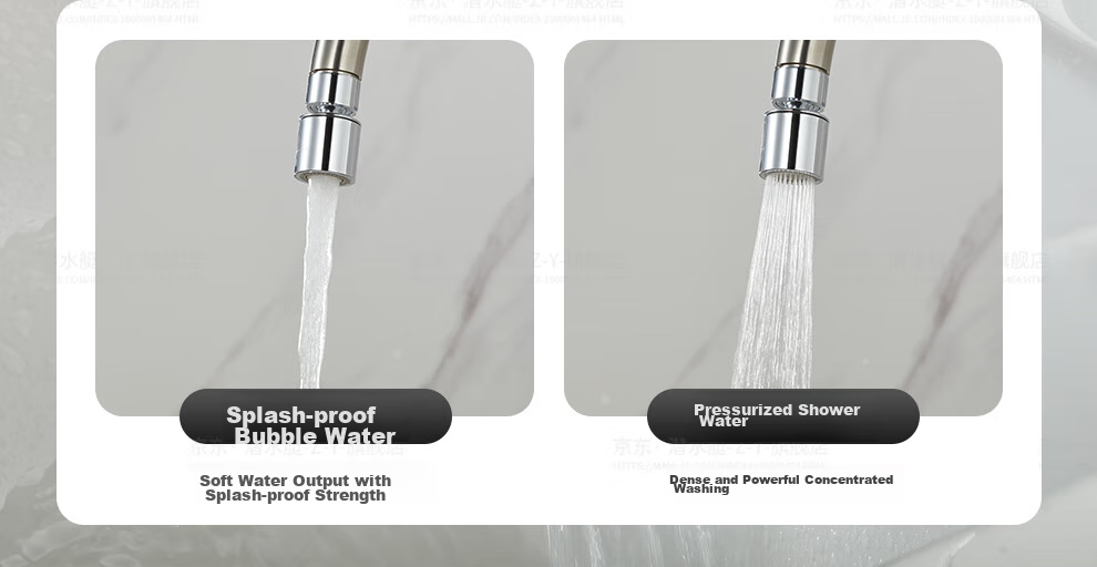 Submarine QP-2 Faucet Aerator Basin Sink Faucet, Splash-Proof, Rotatable Shower Head, Dual Water Output Modes 6