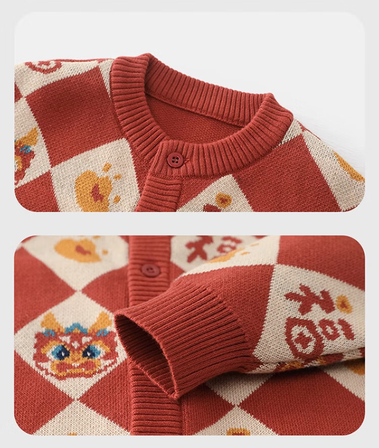 Ciciibear Boys' Cardigan Sweater, Winter Children's Coat, Warm Outerwear for Baby Boys And Girls, Knitted Top 11