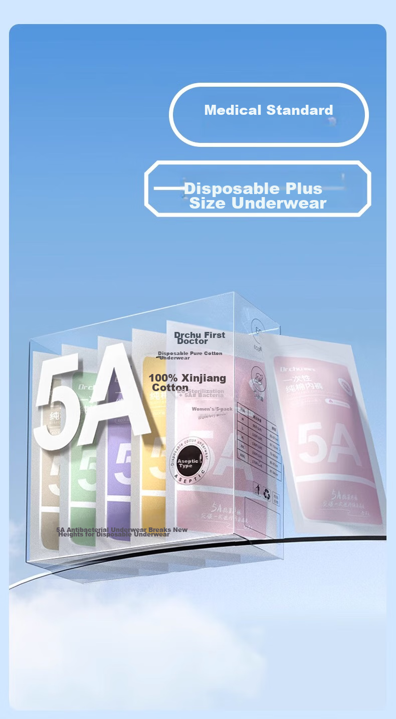 CHUYISHENG Disposable Underwear, Large Size for Women, 200 Jin, Sterilized Daily Disposable, Postpartum Antibacterial, Maternity Plus Size for 300 Ji 3