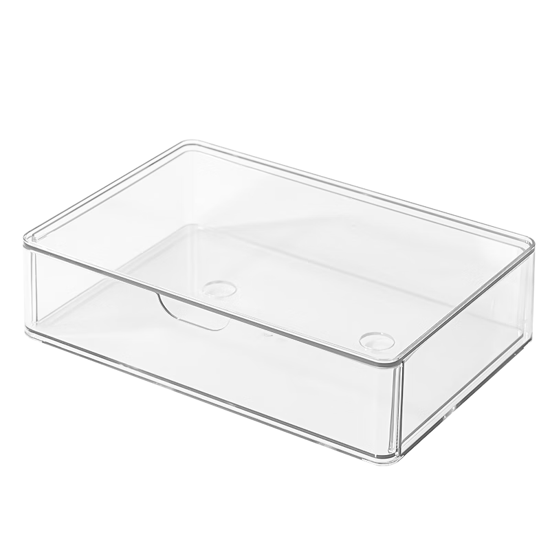 Deli Desktop Storage Box, Transparent Organizer for Cosmetics, Face Masks, Skincare Products, Jewelry, Office Supplies, Stackable PET Storage Basket, PJ212