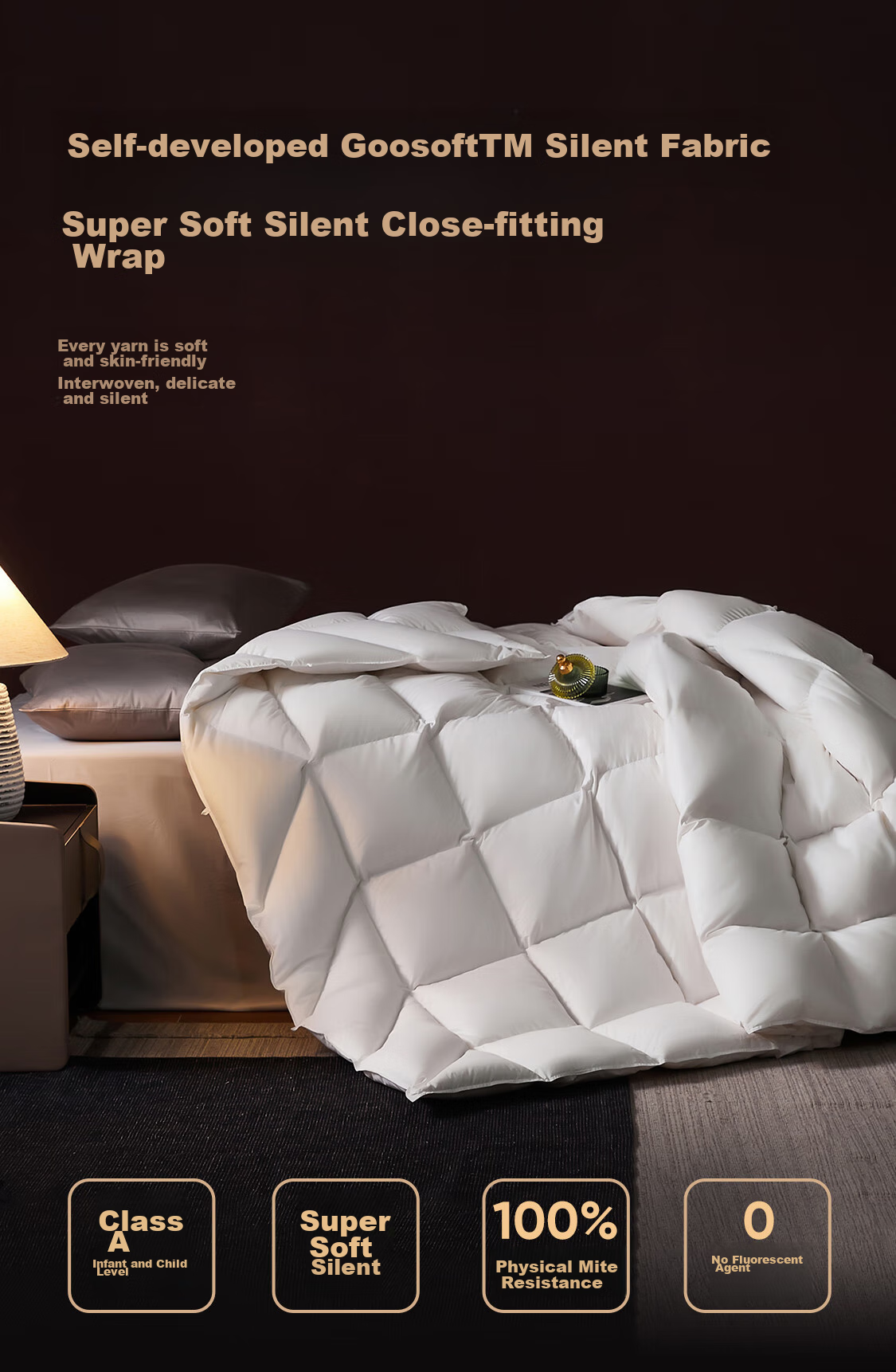 Wangyiyanxuan Goose down Comforter, 95% White Goose Down, Class A Quiet And Warm Winter Quilt, 600g, 150*200cm 6