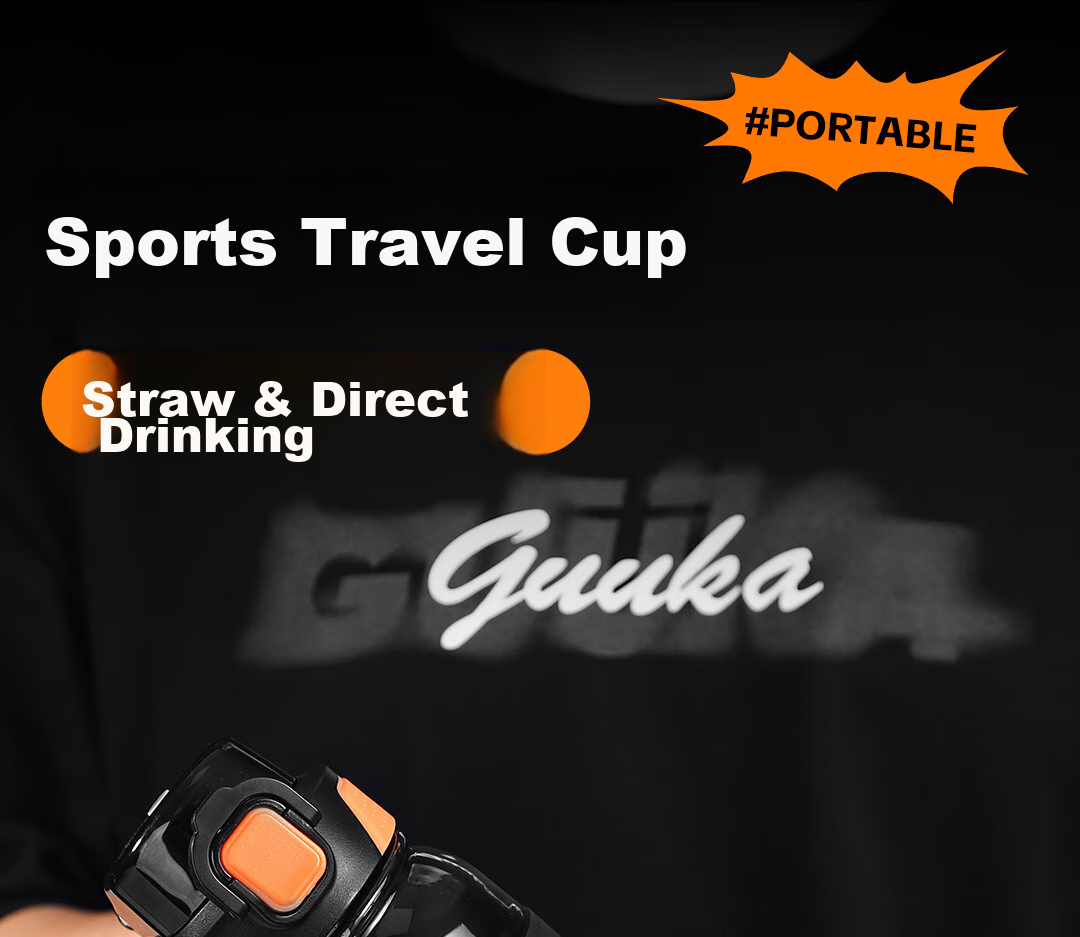 GiNT Sports Water Bottle, Large Capacity, Summer Student Use, Heat-Resistant Tritan Material, Portable, with Straw, Plastic Cup for Me 1