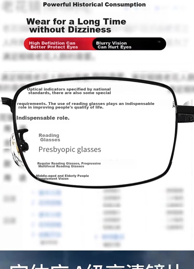 Fenchi Japanese Imported Reading Glasses for Men, Anti-Blue Light And Radiation Protection, Genuine High-Definition Presbyopic Glasses for Middle-Aged And Elderly Women, Adjustable Lenses 7