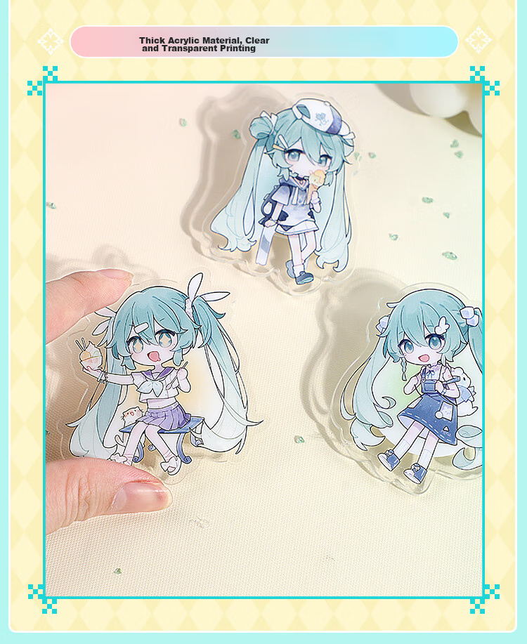 GuangBo Future Acrylic Journal Clips Stationery, Small Clip for Receipts And Bookmarks, Snack Clip for Anime Fans, 3 Green CY997043-A 11