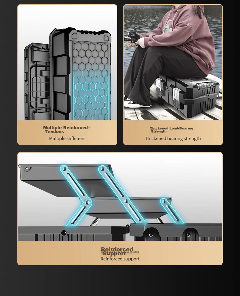 GREENER Toolbox, 17-Inch Industrial-Grade Household Set, Multifunctional Hardware And Art Box, Electrician's Multi-Layer Folding Storage Box 2