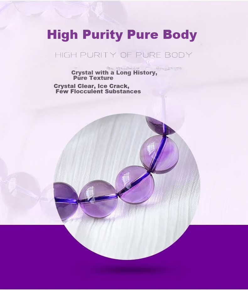 Yuyouqing [Passing The Exam Transfer] Natural Amethyst Bracelet for Men And Women, Emotional Stability Wisdom Wealth-Attracting Beaded Bracelet, Gift for Boyfriend Girlfriend 4