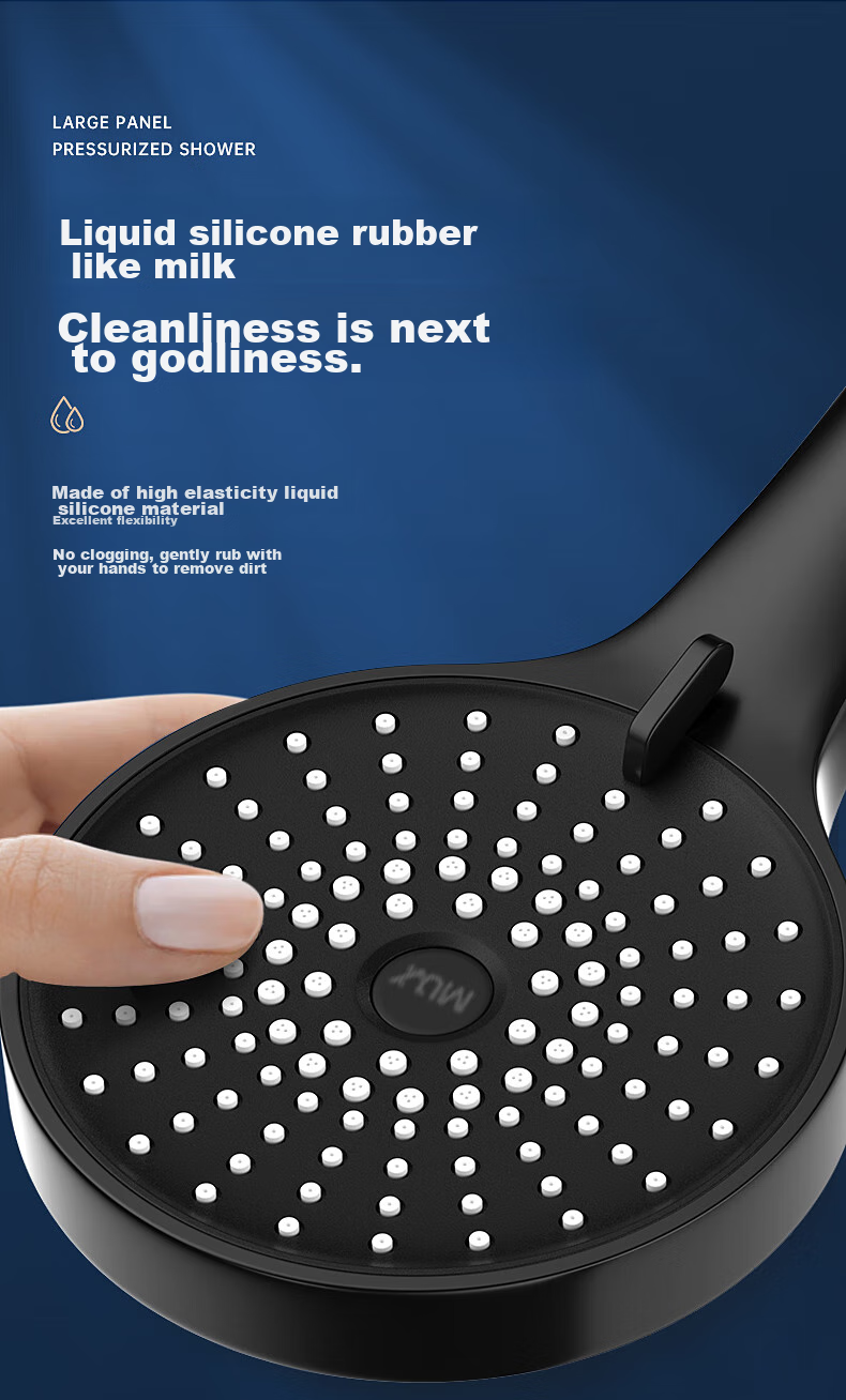 Muvi High-Pressure Shower Head Set, Complete Spray Kit, Bath Shower Head with Hose, High-Pressure Bathroom Handheld Shower Head 13