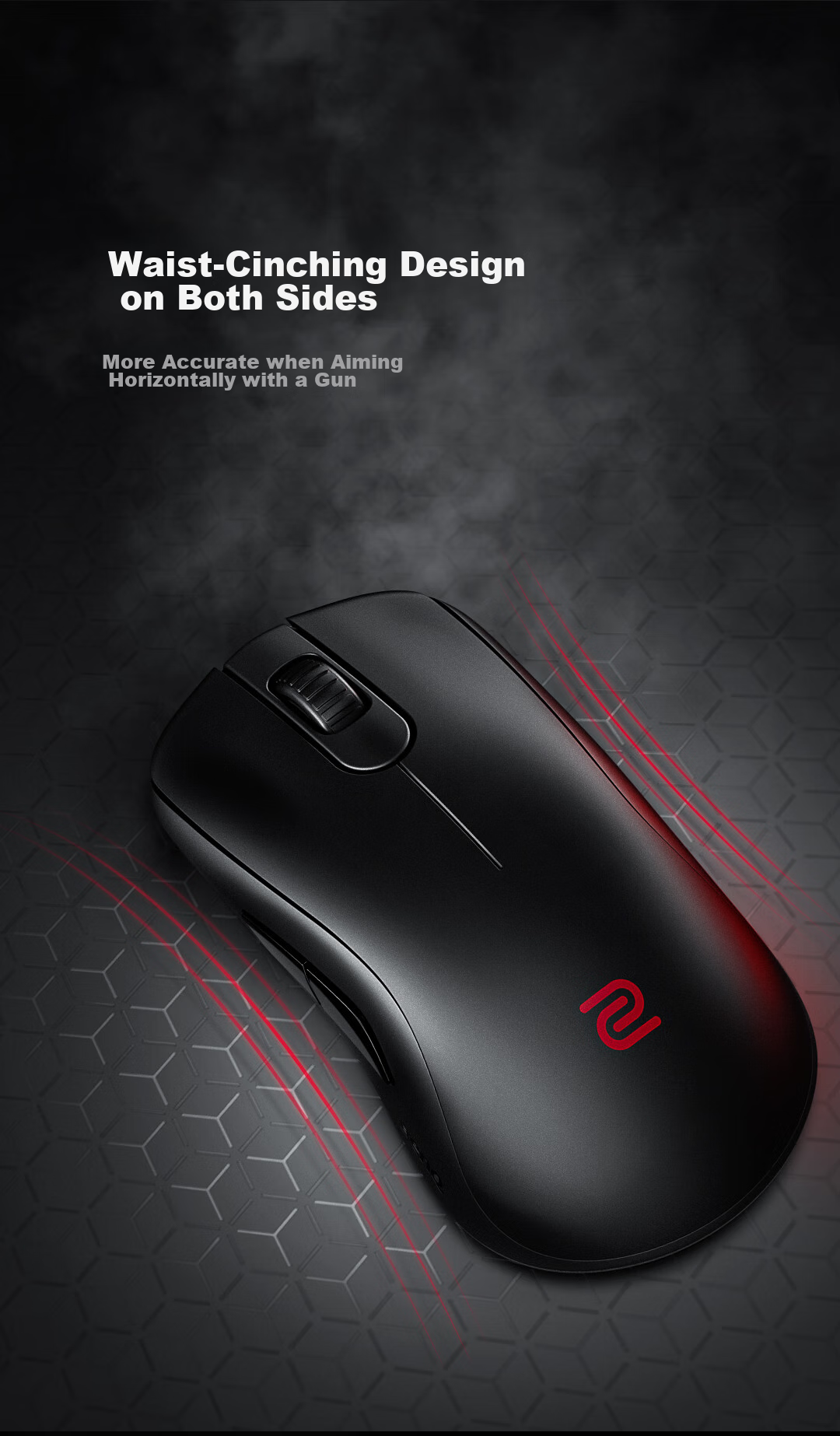 ZOWIE GEAR S2-DW Wireless Mouse Gaming Mouse Short-Throw Design for CS2, PUBG, Valorant Esports Mouse Rechargeable 5