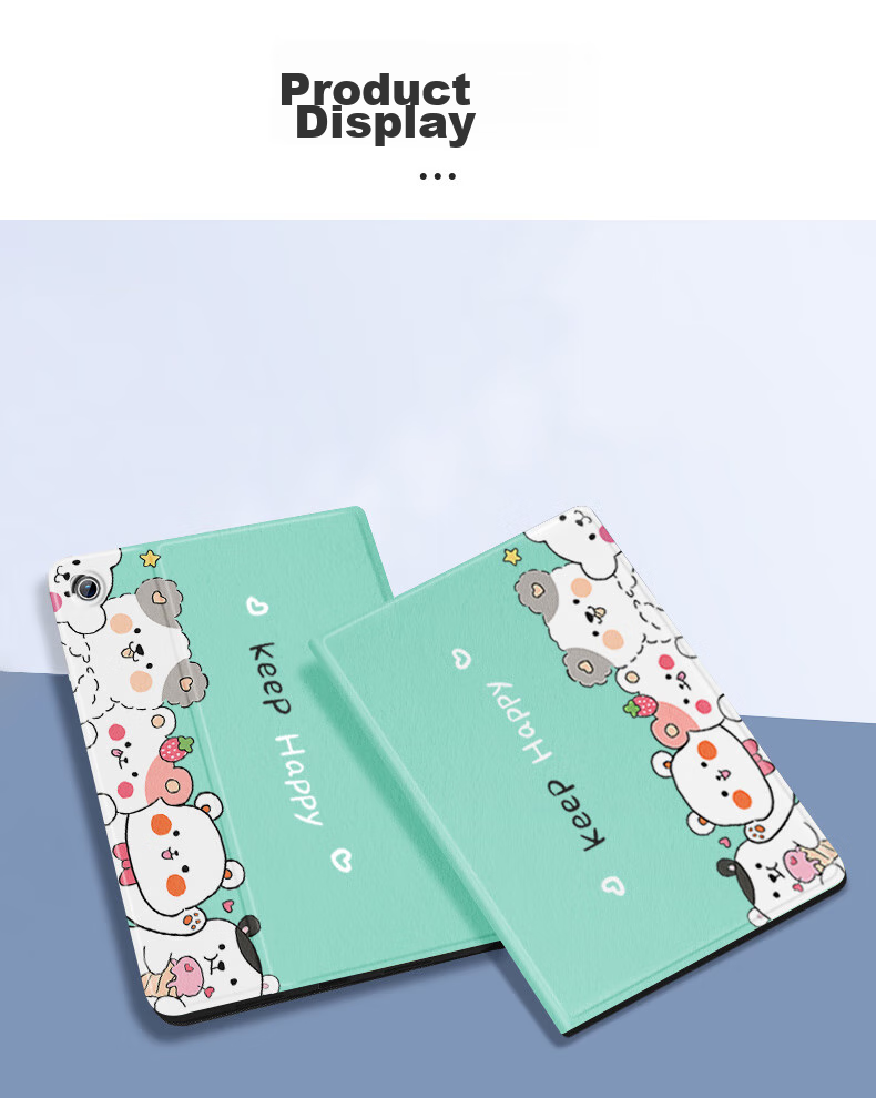 Qiaojiejie Apple 2018/17 IPad/Air2/1 Tablet Protective Case, 9.7-Inch Shockproof Full Coverage Cartoon Cute Student Online Class Stand, Smart Sleep/Wake Anti-Drop 9