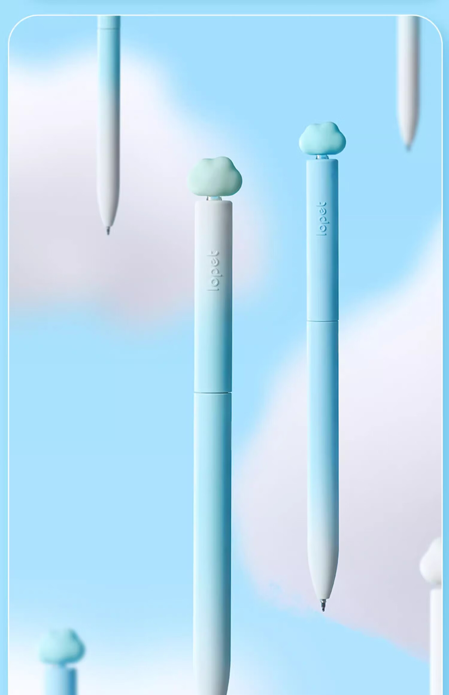 LOPET Cloud Gel Pen, Quick-Drying, High Aesthetic Value, Exam Pen for Students, 0.5mm Black Pen, Smooth Writing for Middle School Students, Black Ink Pen, Signature Pen, Ballpoint Pen, 4 Pcs LT-1397 19