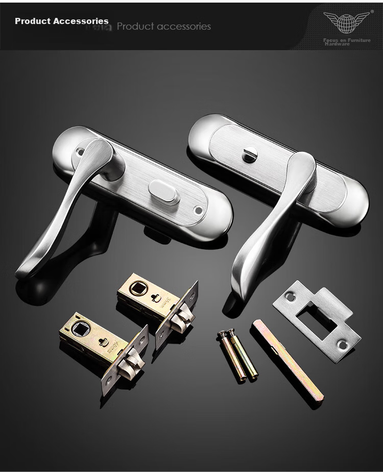 Fly.Globe Interior Door Lock Single Latch Stainless Steel Model B Grade Self-Installation Universal Door Lock FQ-AE86 18