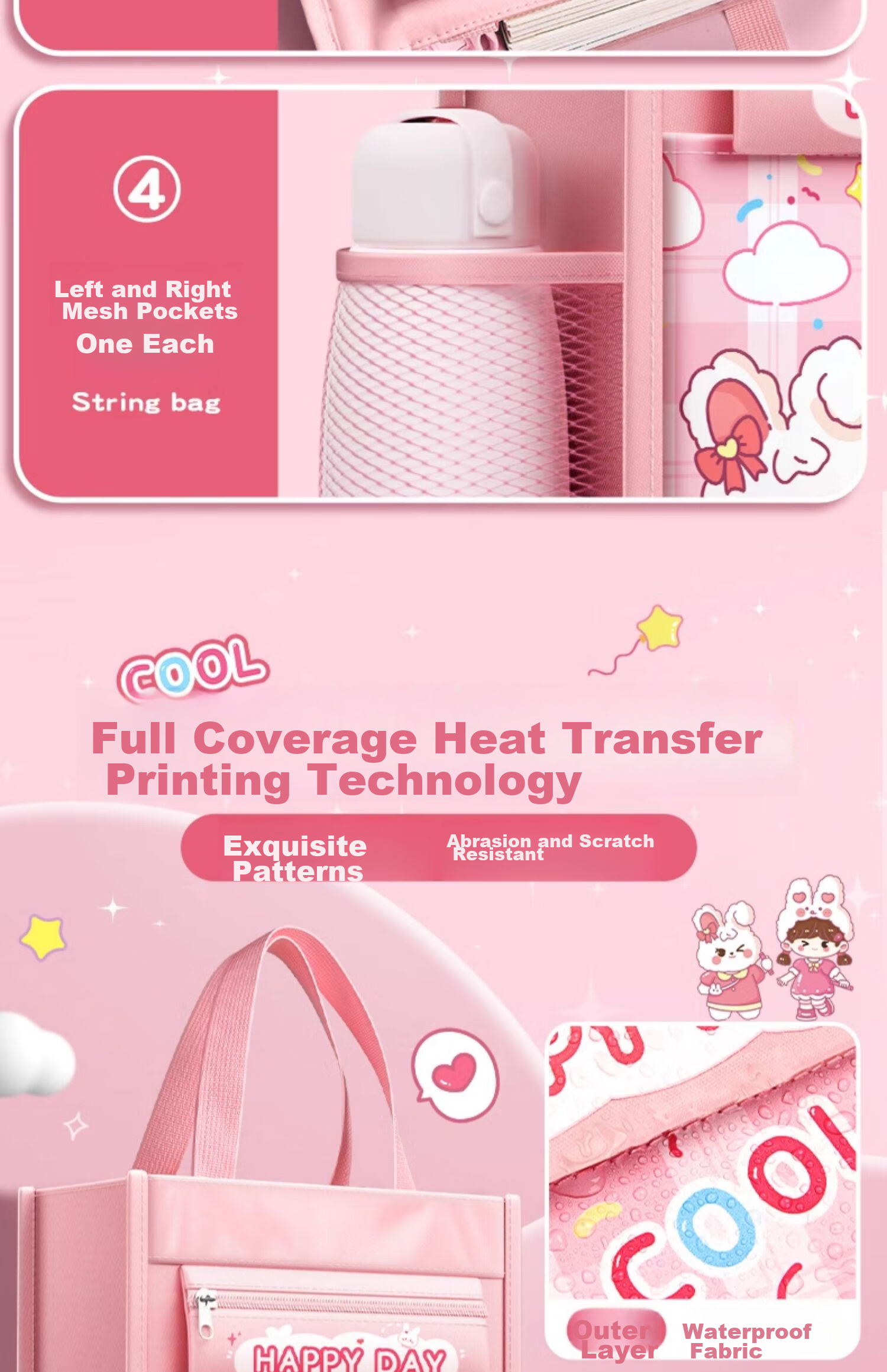 Shuxing Tutoring Bag, Handbag, Book Bag, Stylish Backpack for Boys And Girls, Elementary School Student Bookbag, File Bag, Canvas Art Bag, Tutoring Class Homework Document Bag, Storage Bag for Childre 7
