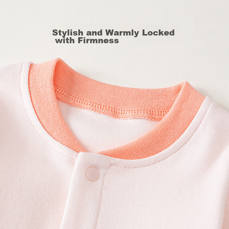 Shubeiyi Baby Clothes, Newborn Onesie, Spring And Autumn Full Moon Baby Romper, First Birthday Children's Hundred-Day Crawling Suit, Light Pink, 59CM