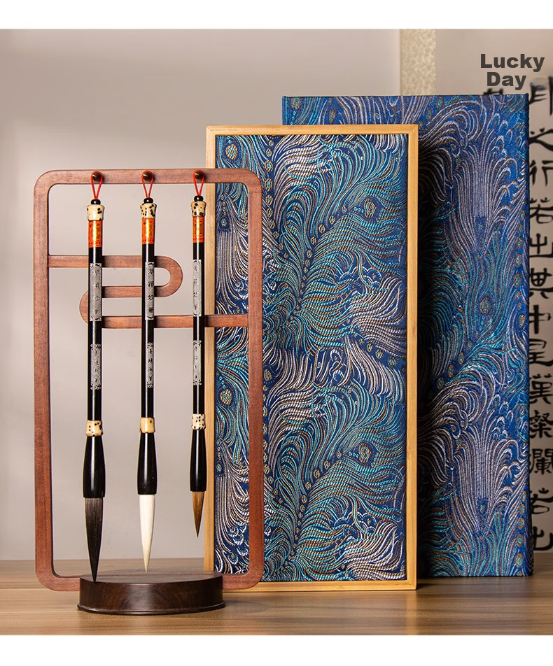 Huying High-Quality Calligraphy Brush Set, Premium Calligraphy Brushes in Gift Box, Advanced Soft Brush for Shanjianhu And Hu Brush Calligraphy [Xinruobodi] 8