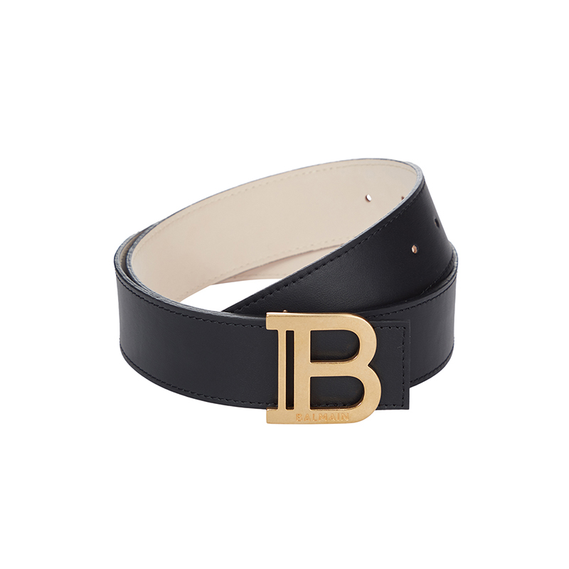 巴尔曼 balmain 20秋冬女士小牛皮革腰带黑色un1a002lmjc-0pa 0pa 85