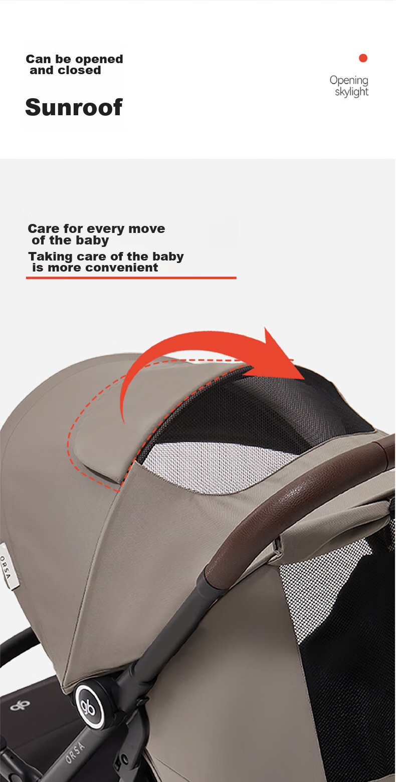 Gb Stroller, Can Sit And Lie Down, Pocket Car, Baby Walking Aid, Lightweight Foldable, Shock-Absorbing, Comfortable, Baby Stroller D850 9