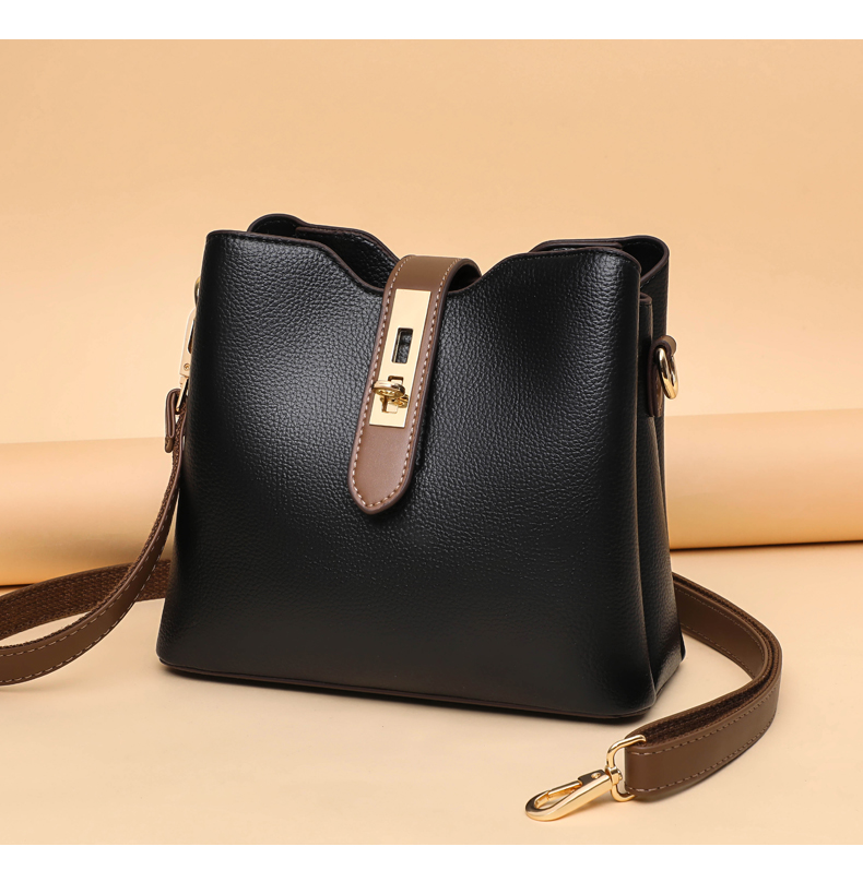 Viney Women's Handbag, Cowhide Crossbody Bucket Bag, Luxury Brand Shoulder Bag, Practical Birthday And Mother's Day Gift for Mom 6