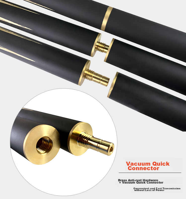 INVUI Pool Cue Tip, English Snooker Cue, Black Eight Chinese Style, 16 Colors, 3/4 Split Two-Piece Cue, Z-06 5