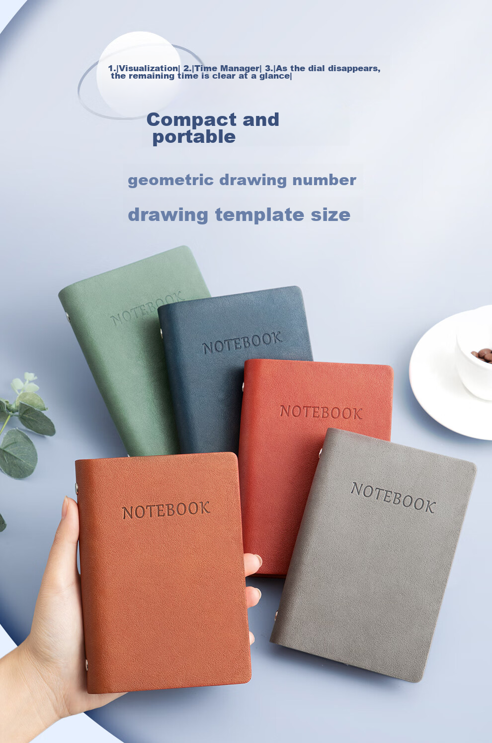Jiaranheng A7 Loose-Leaf Notebook, Pocket-Sized Business High-Quality Portable Mini Notebook, Detachable Replaceable Inner Pages, Journal Notebook, Small Notepad, Customizable, Reddish-Brown Color 1