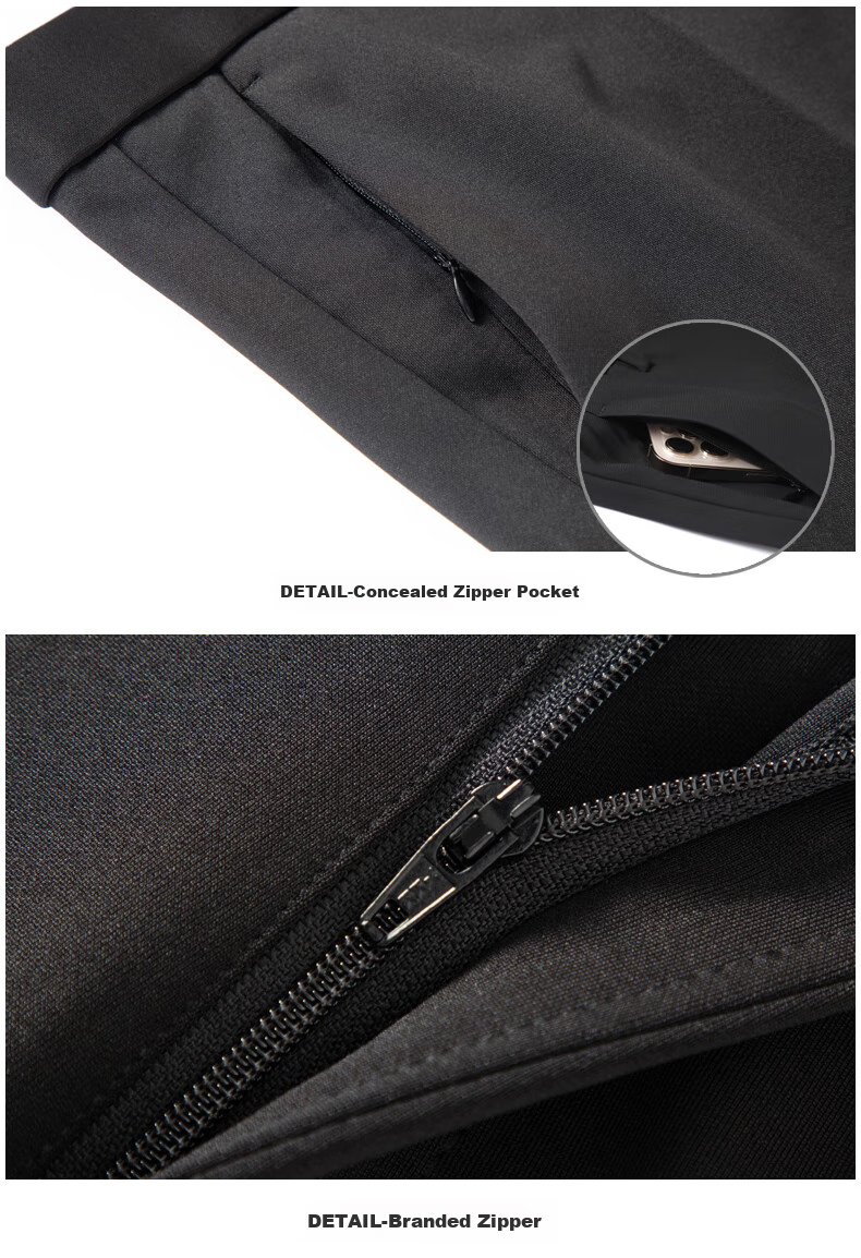 ROMON Men's Dress Pants, Spring And Autumn Professional Business Casual Loose Straight-Leg Trousers, Versatile Long Pants XK903 25