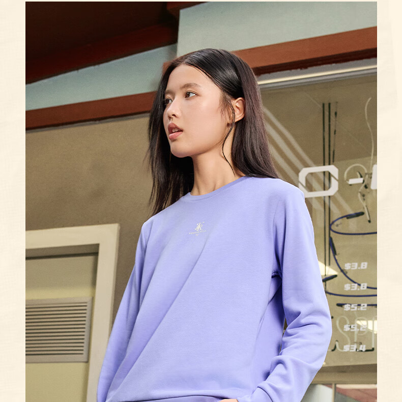 361° Women's Sweatshirt, Spring Fleece-Lined Jacket, Sports Casual Round Neck Long-Sleeve Pullover Top, 662344801D-2 8
