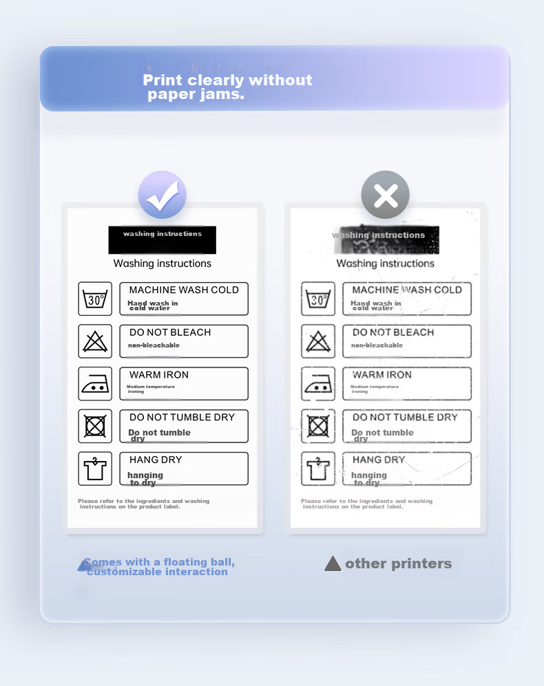 HPRT HLP106B Carbon Ribbon Label Barcode Printer Thermal Transfer Printing for Clothing Tags, Coated Paper Price Tags, Express Delivery Barcode Stickers Non-Adhesive High-Definition Computer Versio 6