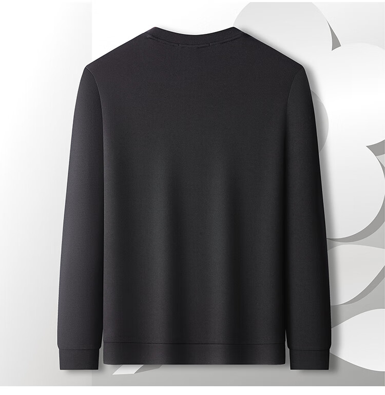 MONTAGUT [Snow Mountain Series], Autumn Fine 3D Printed Men's Sweatshirt, Elastic Comfortable Long-Sleeve T-Shirt for Men, Black, Size 48 3
